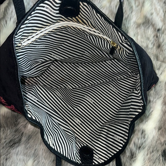 Y2K Juicy Couture Vintage Black Velour Tote Bag Pammy Purse - Picture 6 of 11